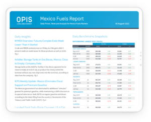 OPIS Mexico Fuels Report Tablet Mockup